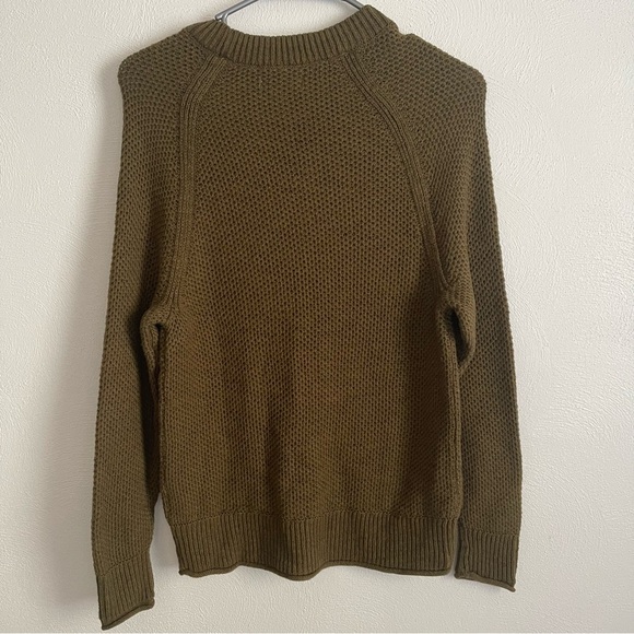Women’s Sonoma green Everyday waffle  Crew Neck Sweater XS NWT - Picture 4 of 9